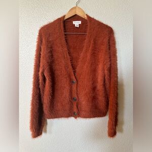 NWOT If It Were Me Orange Oversize Cardigan Size XS